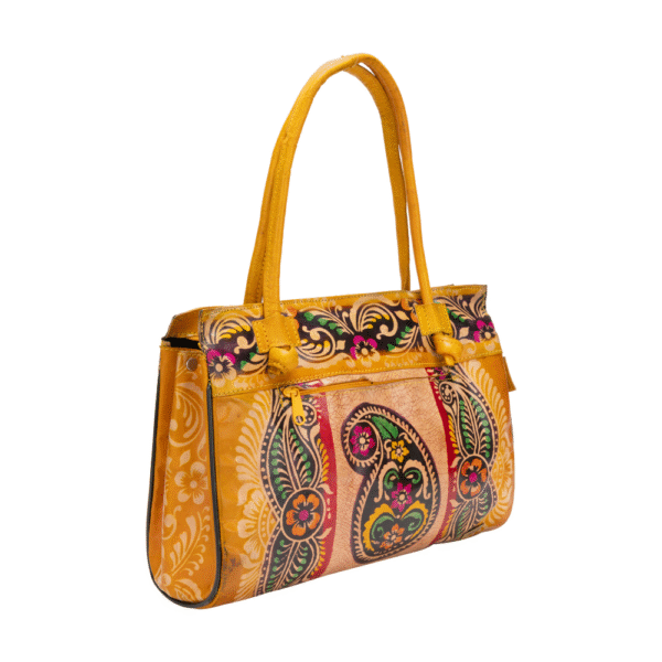 Women’s Shantiniketan Batik Leather Shoulder Bag