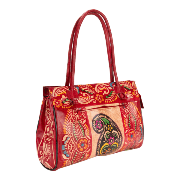 Women’s Shantiniketan Batik Leather Shoulder Bag