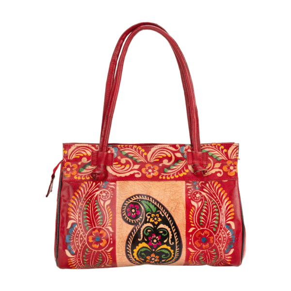 Women’s Shantiniketan Batik Leather Shoulder Bag