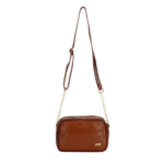 Women’s Brown Textured Leather Sling & Crossbody Bag