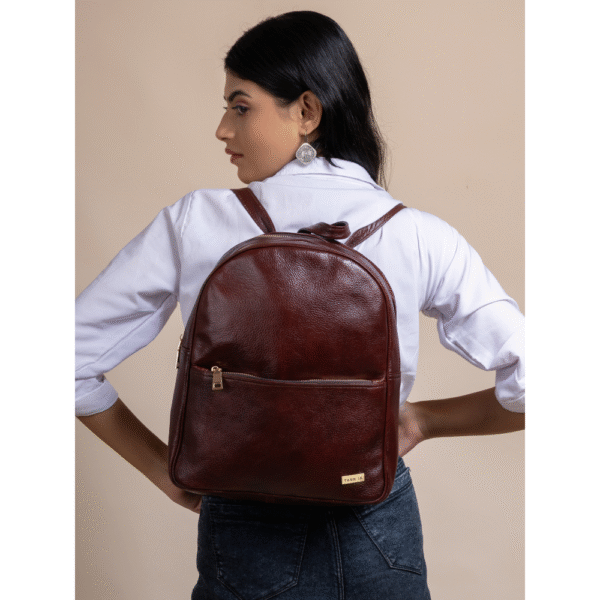 TANN IN Genuine Leather Statement Backpack