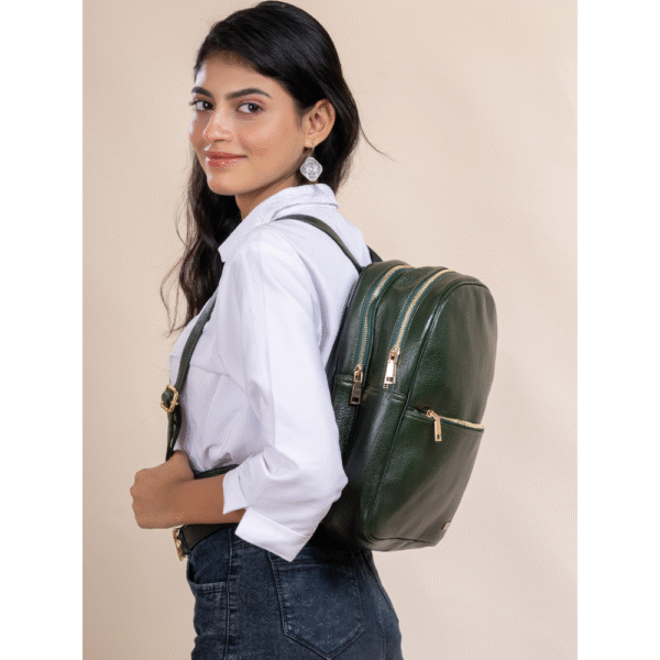 TANN IN Genuine Leather Statement Backpack