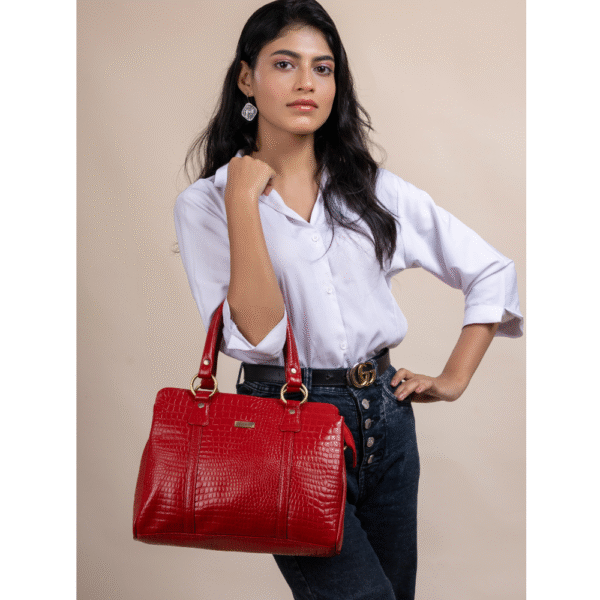 Women’s Genuine Leather Top-Handle Tote Bag
