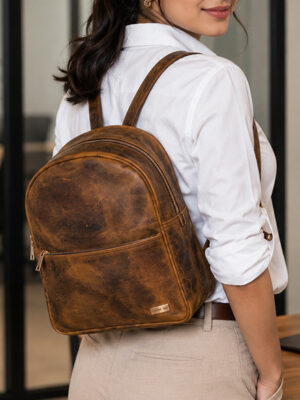 TANN IN Genuine Leather Statement Backpack