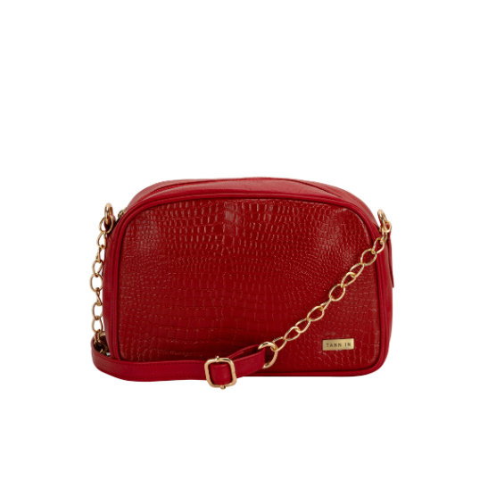 Women’s Brown Textured Leather Sling & Crossbody Bag