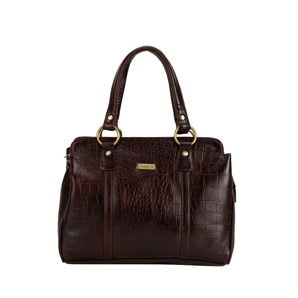 Genuine leather top-handle shoulder bag for women by TANN IN