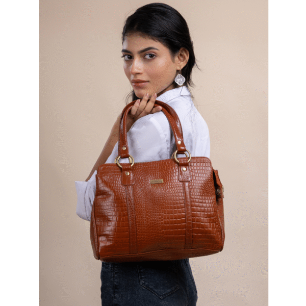 Women’s Genuine Leather Top-Handle Tote Bag