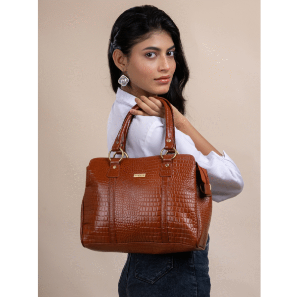 Women’s Genuine Leather Top-Handle Tote Bag