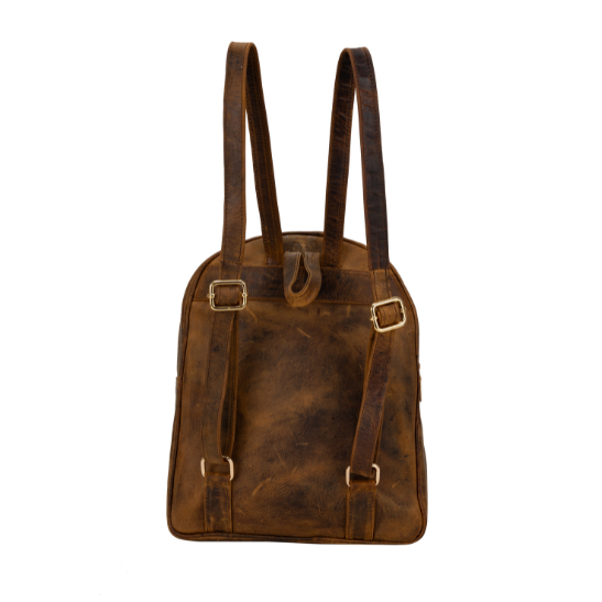 TANN IN Genuine Leather Statement Backpack