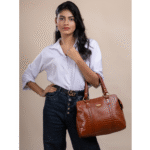 Women’s Genuine Leather Top-Handle Tote Bag