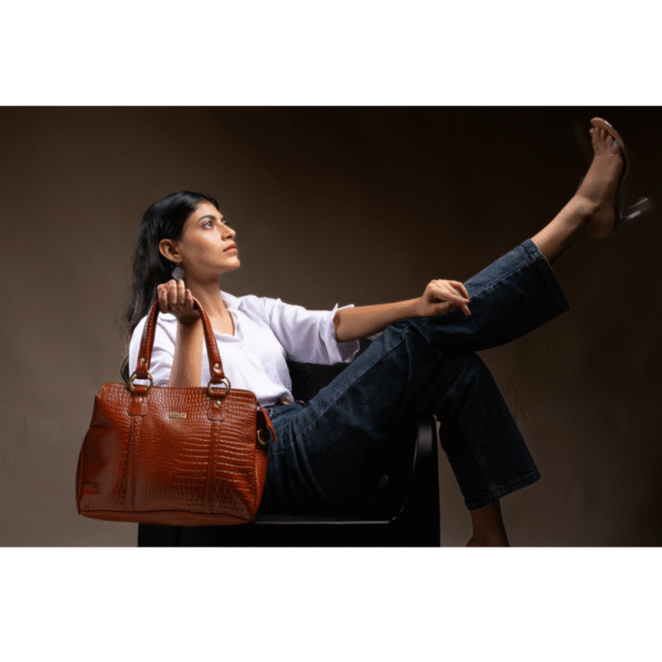 Women’s Genuine Leather Top-Handle Tote Bag