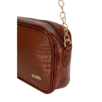 Women’s Brown Textured Leather Sling & Crossbody Bag