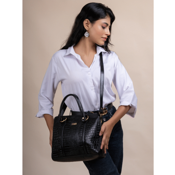 Women’s Genuine Leather Top-Handle Tote Bag