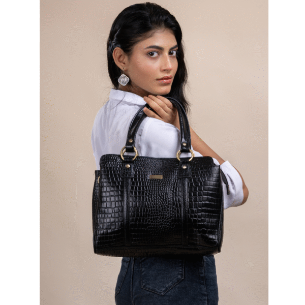 Women’s Genuine Leather Top-Handle Tote Bag