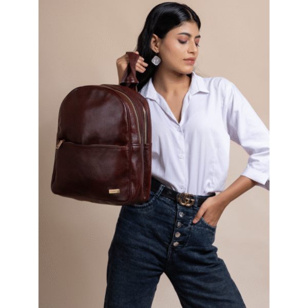 TANN IN Genuine Leather Statement Backpack