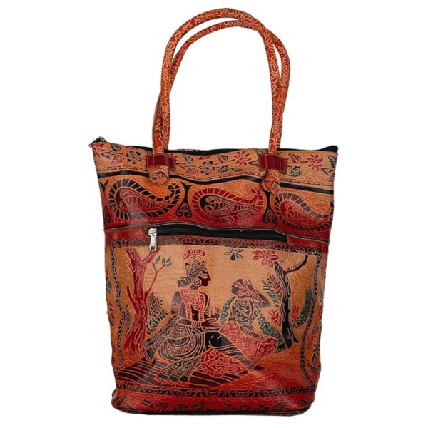 Shantiniketan Leather Shoulder Bag for Women – Multicolor