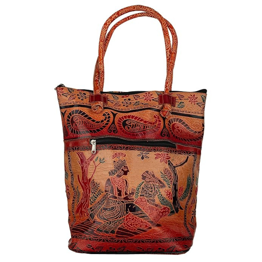 Multicolour Shantiniketan leather shoulder bag for women by TANN IN