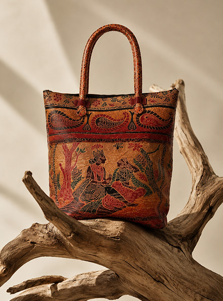 Shantiniketan Leather Shoulder Bag for Women – Multicolor