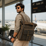 TANN IN Handcrafted Genuine Leather Hunter Roll-Top Backpack