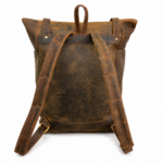 TANN IN Handcrafted Genuine Leather Hunter Roll-Top Backpack