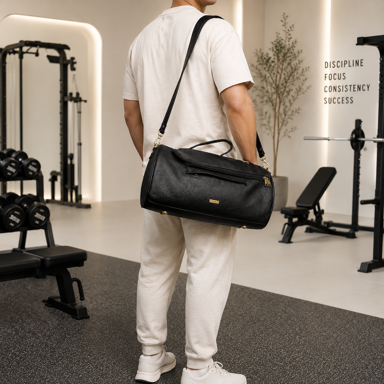 TANN IN Genuine Leather Gym Duffel Bag – Small & Large