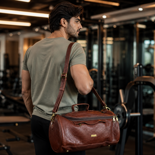 TANN IN Genuine Leather Gym Duffel Bag – Small & Large