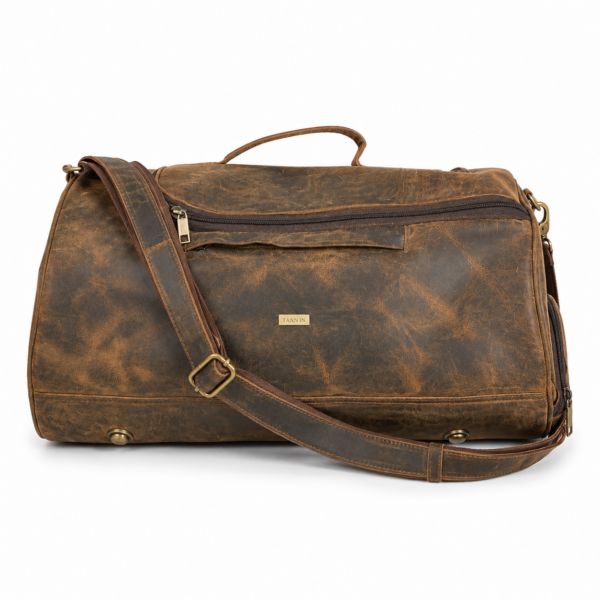 TANN IN Genuine Leather Gym Duffel Bag – Small & Large