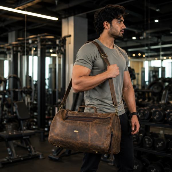 TANN IN Genuine Leather Gym Duffel Bag – Small & Large